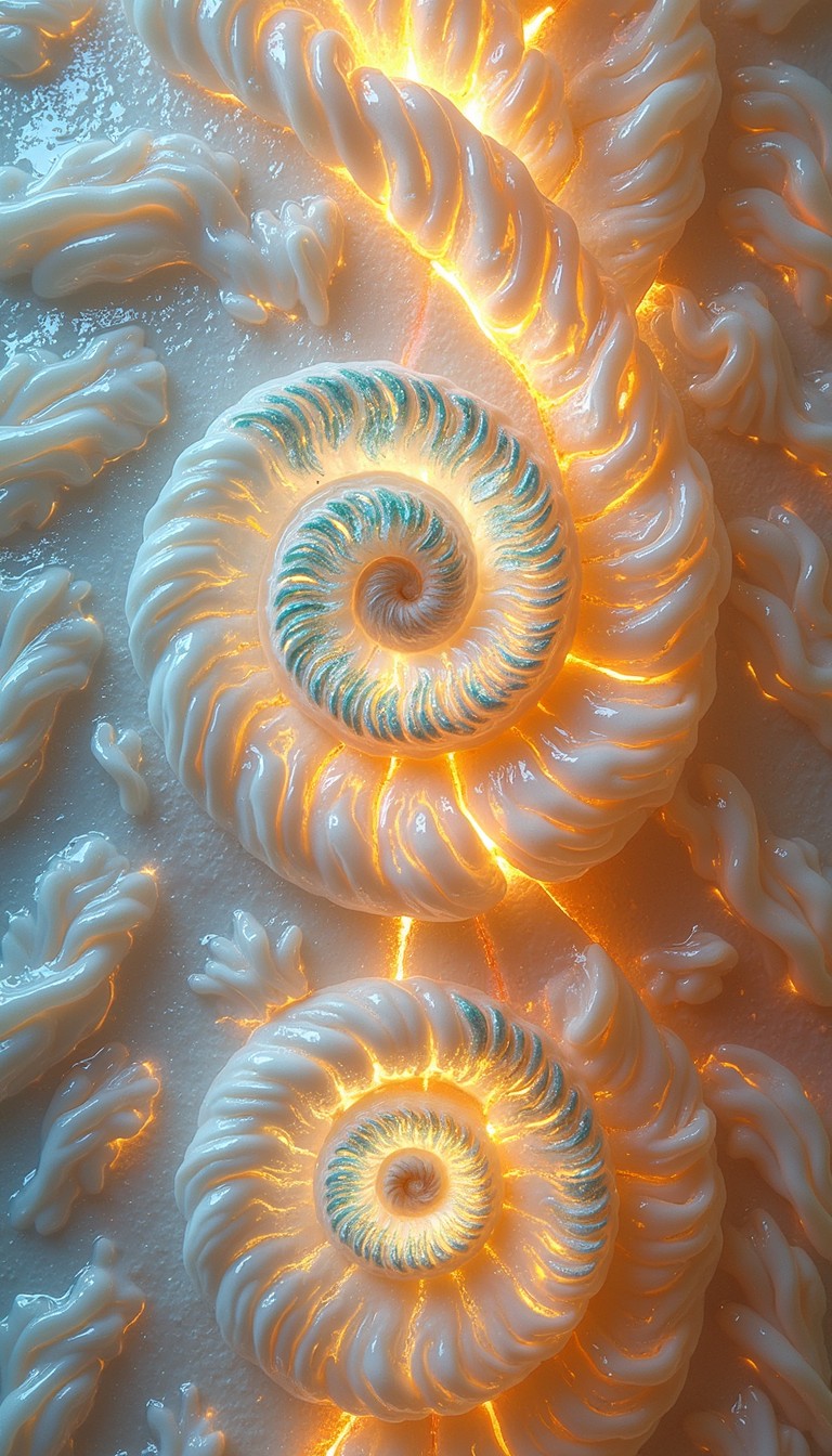 Free Luminous Nautilus Spirals Photo - Spiral, Nautilus, Fractal ...