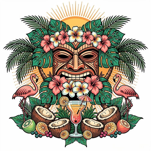 Free Tropical Tiki Paradise Image - Tiki, Tropical, Tattoo | Download ...