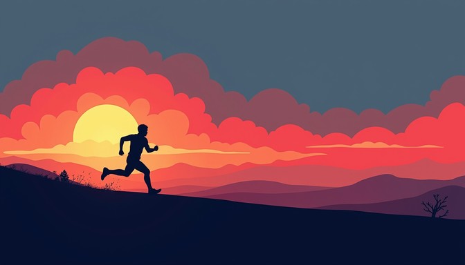 Free Pixel Sunrise Sprint Image - Runner, Silhouette, Sunrise ...