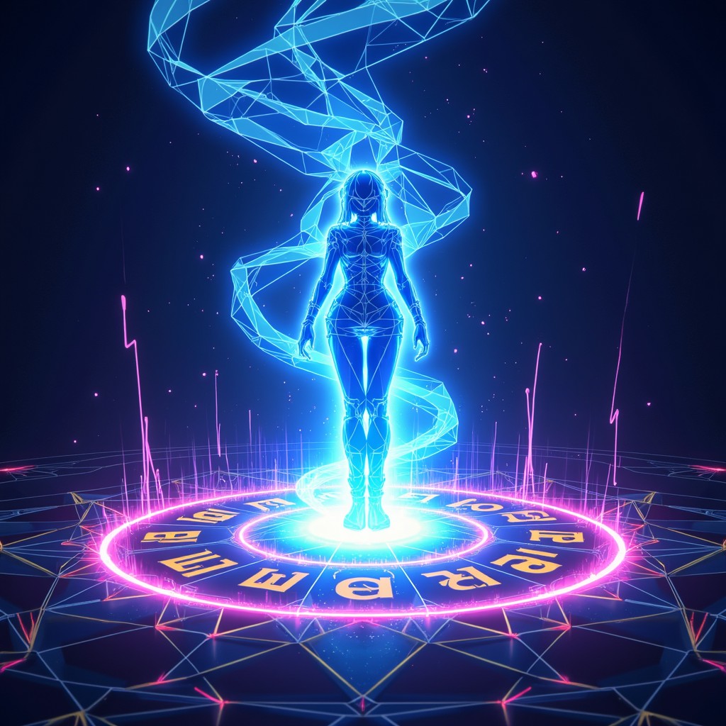 Free Neon Spell Activation Image - Magic, Anime, Geometric | Download ...