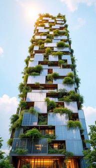 Free Green Tower Rising Image - Sustainable, Green, Architecture ...