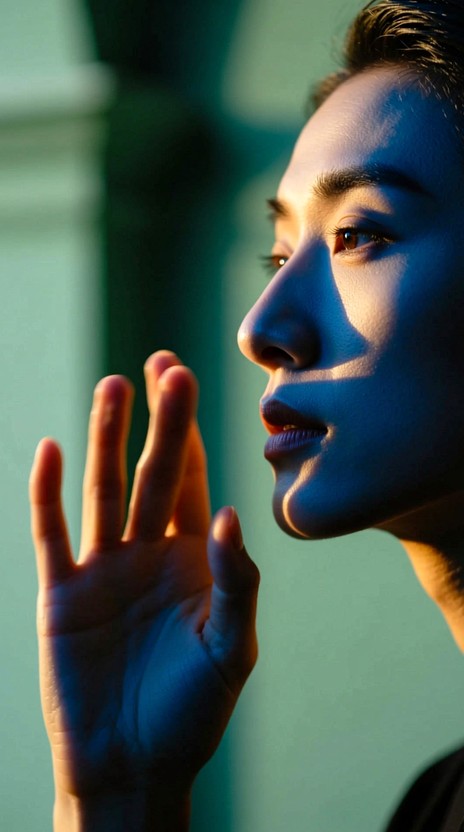 Dramatic Hand Wave Free Dynamic Gesture Portrait Image - Movement, Expressive, Dramatic ...