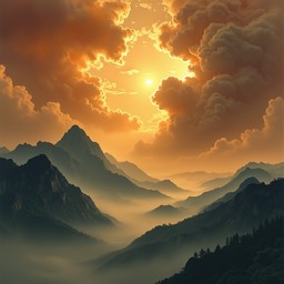 Free Mystical Mountain Haze Image - Misty, Mountains, Golden | Download ...