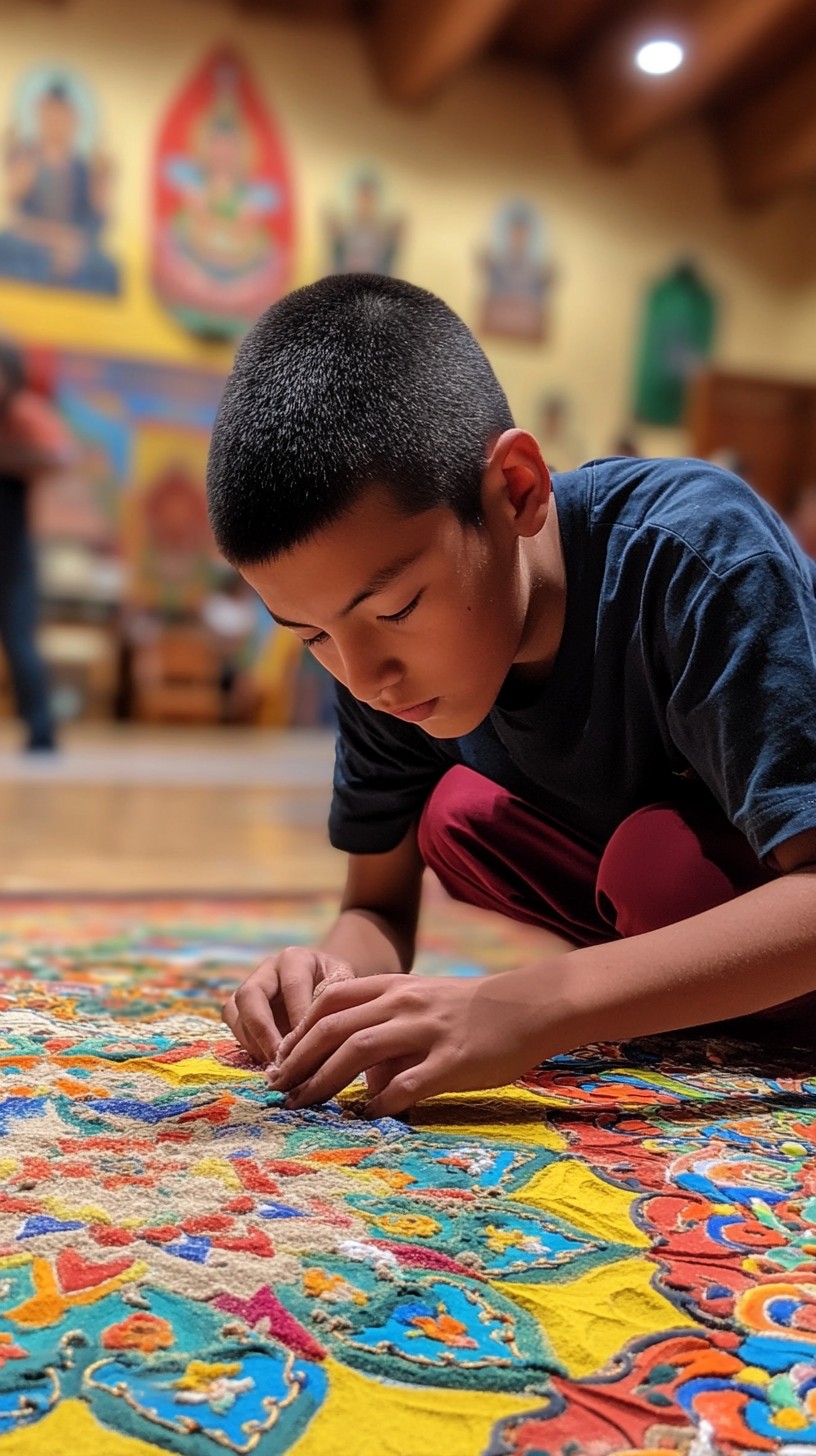 Creating Boy Free Boy Creating Art Image - Boy, Art, Mandala | Download at StockCake