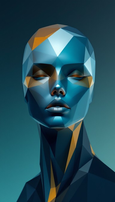 Free Geometric digital portrait Image - Lowpoly, Geometric, Portrait ...