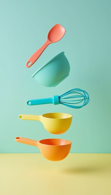 Free Colorful Culinary Tower Image - Kitchenware, Turquoise, Coral ...