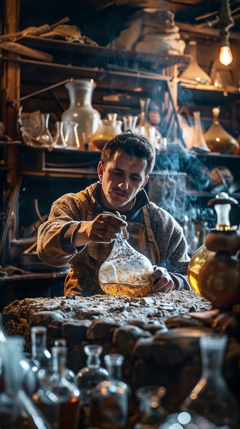 Free Alchemist at Work Image - Alchemist, Medieval, Potions | Download ...