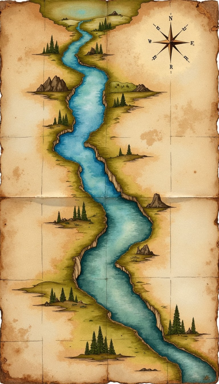 Free Ancient River Map Image - Map, River, Watercolor | Download at ...
