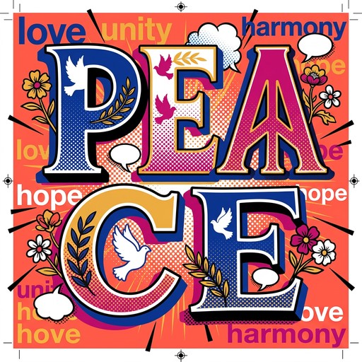 Peace Scheme Free Pop Art Peace Image - Peace, Typography, Popart | Download at ...