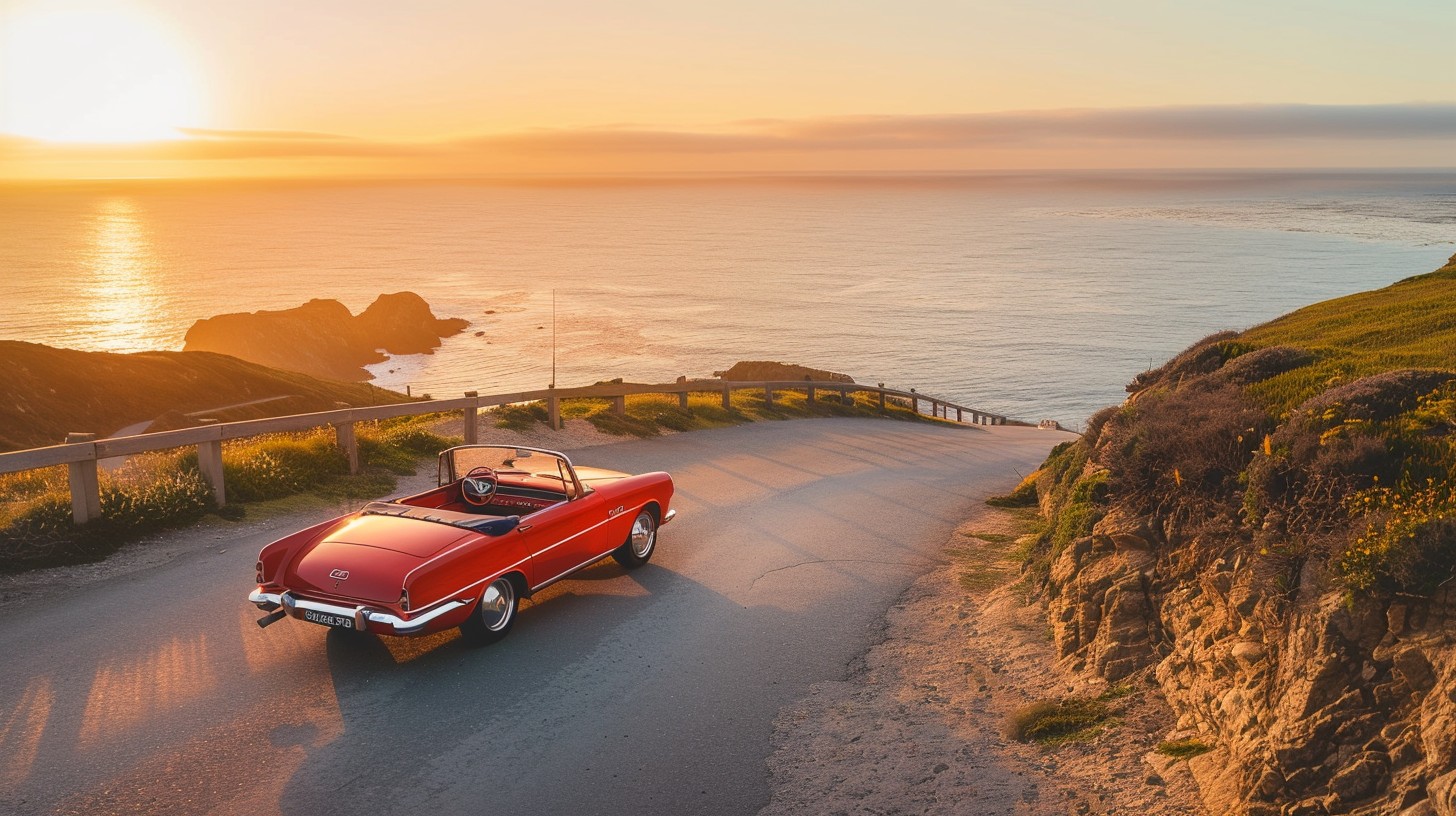 Free Coastal Sunset Drive Image - Sunset, Convertible, Coast | Download ...