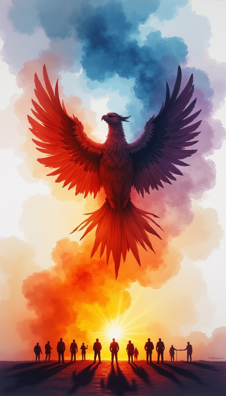 Free Rising Through Fire Image - Phoenix, Watercolor, Rebirth ...
