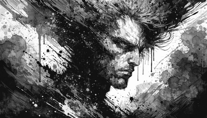 Free Brooding Ink Portrait Image - Illustration, Ink, Portrait ...