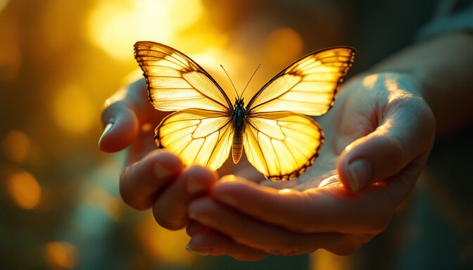 Free Luminous Butterfly Magic Image - Butterfly, Golden, Luminous ...