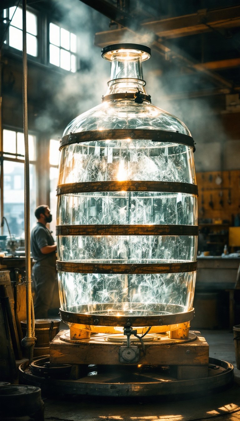 Glass Container Invert Barrel Free Luminous Glass Barrel Image - Barrel, Glass, Vessel | Download at ...
