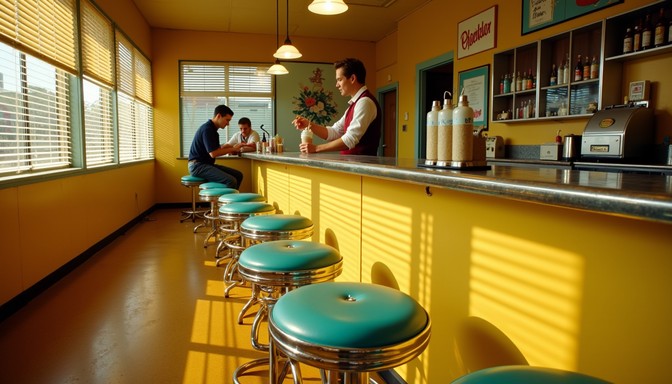 Restro Counter Free Vintage Diner Counter Image - Diner, Vintage, Retro | Download at ...