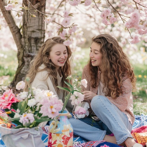 Women Springtime Free Springtime Floral Picnic Image - Spring, Flowers, Picnic ...