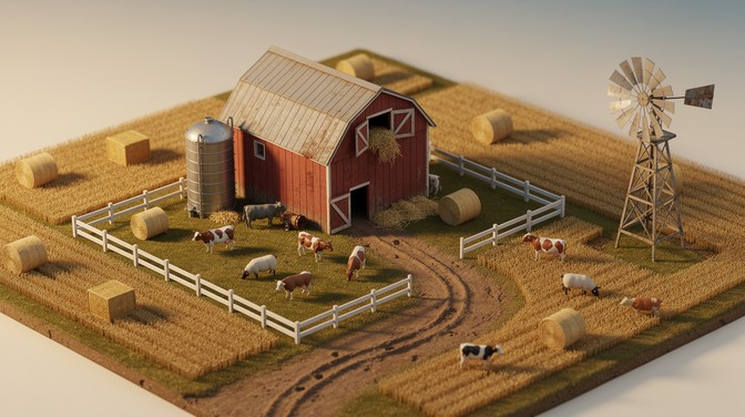 Free Rustic Farm Diorama Image - Farm, Barn, Diorama | Download at ...