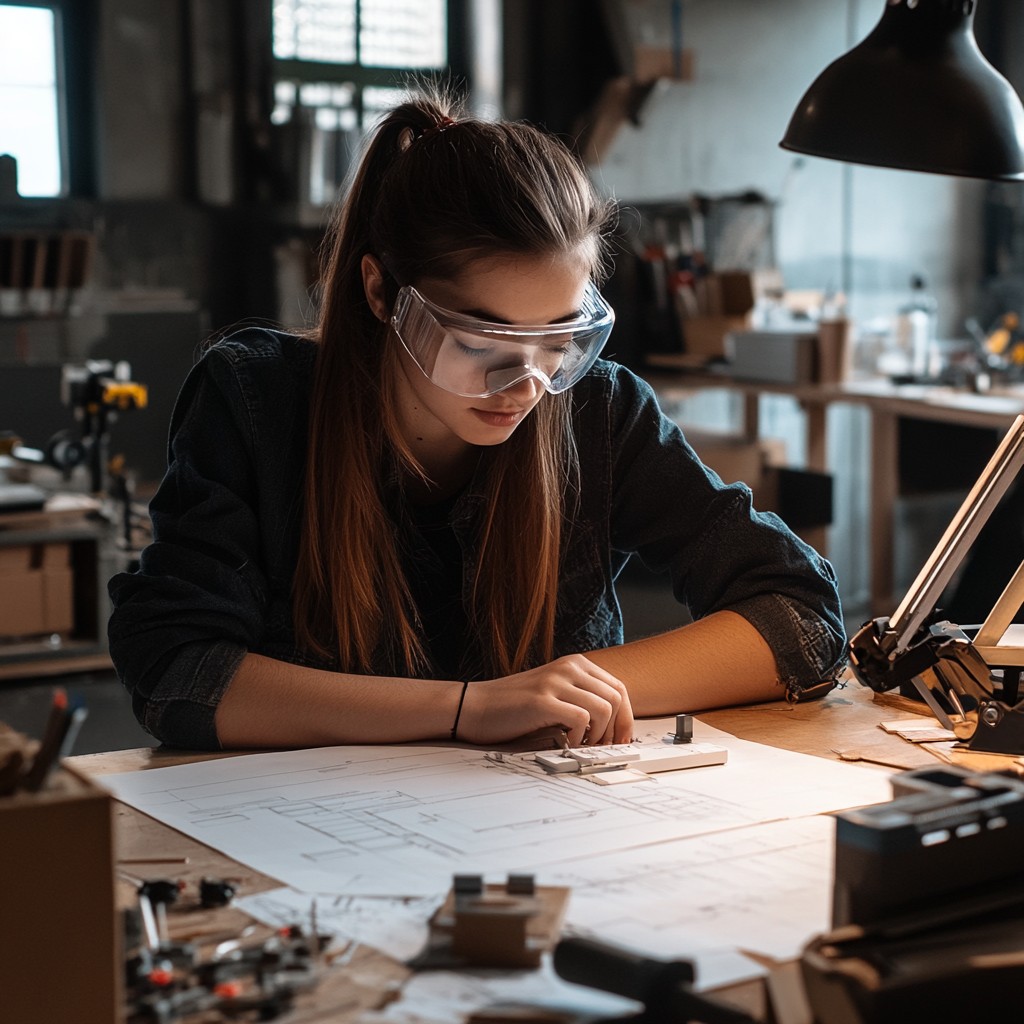 Free Focused engineering work Image - Woman, Workshop, Engineering ...