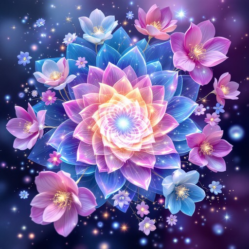 Free Ethereal Flower Vortex Image - Flowers, Blossoms, Petals