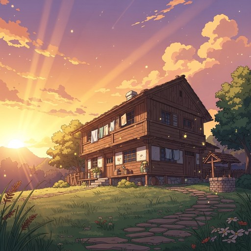 Free Serene anime landscape Image - Anime, Countryside, Sunset ...