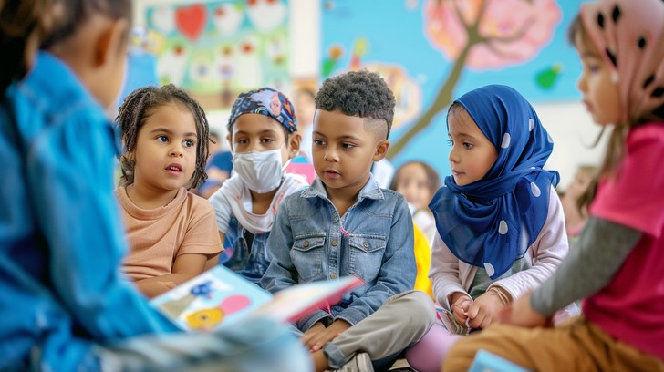 Child Discussion Free Kids Storytime Session Image - Children, Storytelling, Attentive ...