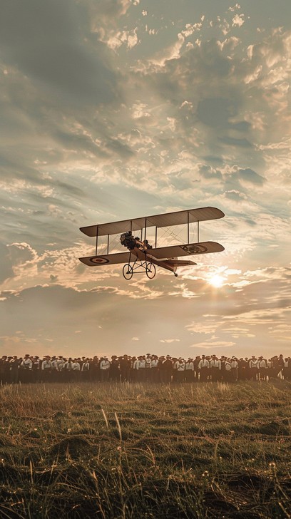 Free Vintage Biplane Takeoff Image - Vintage, Biplane, Aviation ...