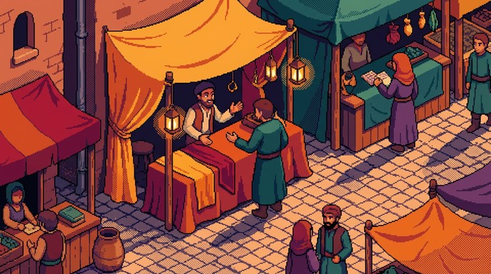 Free Roman Merchant Haggling Image - Pixel, Art, Roman | Download at ...