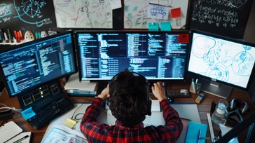 Free Intense Coding Session Image - Coding, Programmer, Screens ...