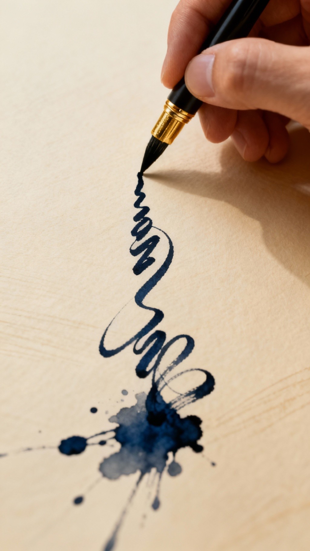 Paper With Ink Free Ink Meets Paper Image - Calligraphy, Ink, Pen | Download at StockCake