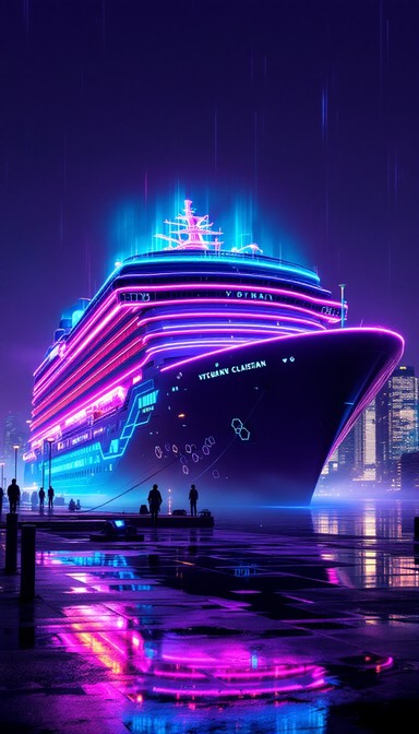 Free Neon Cruise Ship Image - Cyberpunk, Neon, Cruise | Download at ...