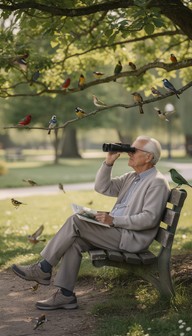 Free Peaceful Bird Watching Image - Elderly, Man, Senior | Download at ...
