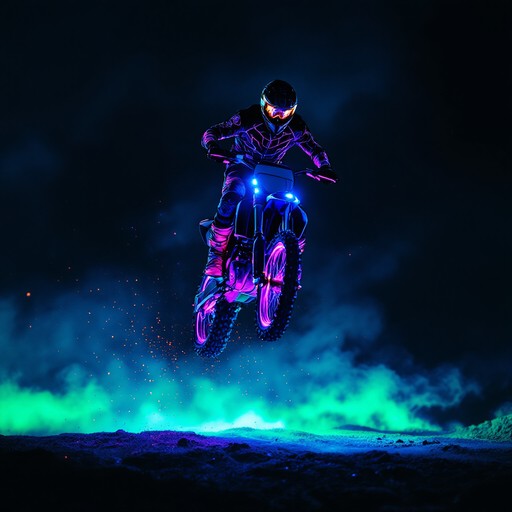 Neon Rider Glock Free Neon Rider Soars Image - Cyberpunk, Motocross, Neon | Download at ...
