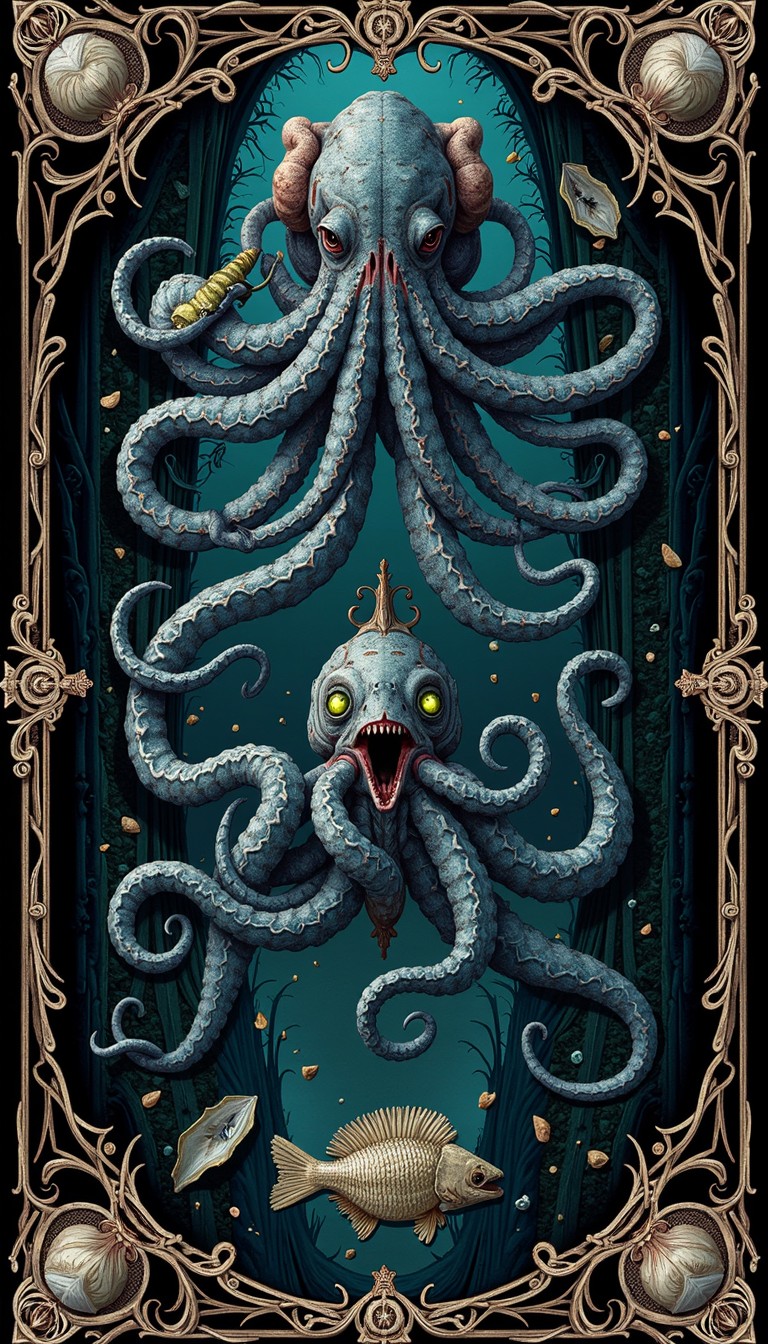 Free Gothic Ocean Depths Image - Octopus, Gothic, Teal | Download at ...