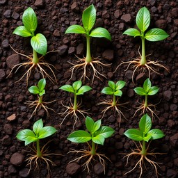Sprouting Patterns Free Green Growth Pattern Image - Seedlings, Sprouts, Germination ...