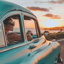 Free Sunset Drive Bliss Image - Sunset, Woman, Vintage | Download at ...