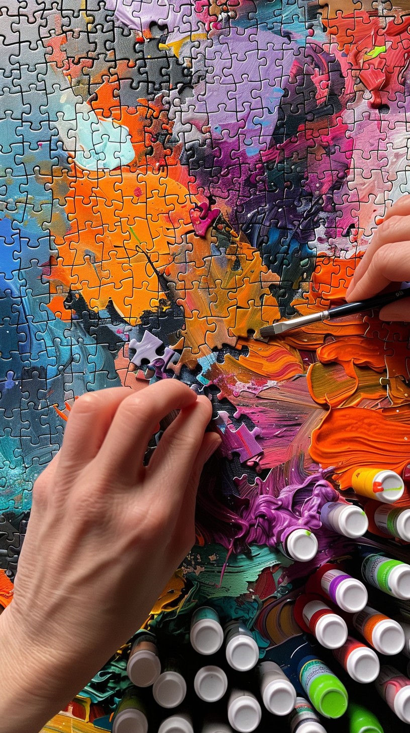 Free Puzzle Painting Creation Image - Puzzle, Painting, Creativity ...