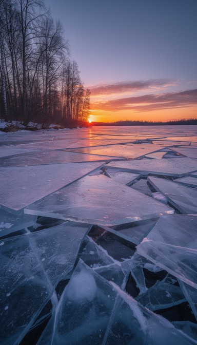 Free Shattered Ice Sunset Image - Frozen, Ice, Sunset | Download at ...