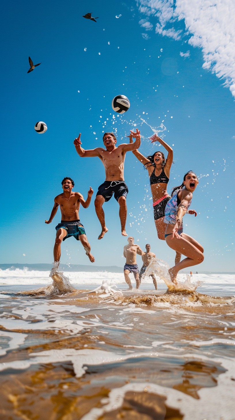 Free Beach Fun Leap Image - Beach, Fun, Jump | Download at StockCake