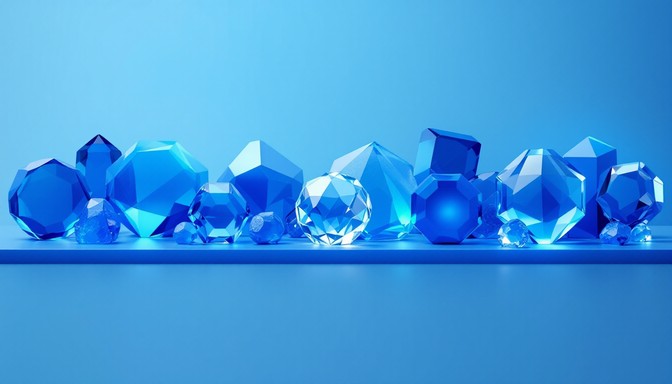 Free Blue Crystal Geometry Image - Blue, Crystal, Geometric | Download ...