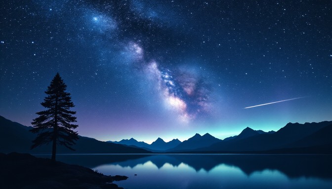 Free Starry Night Reflection Image - Night, Sky, Stars | Download at ...