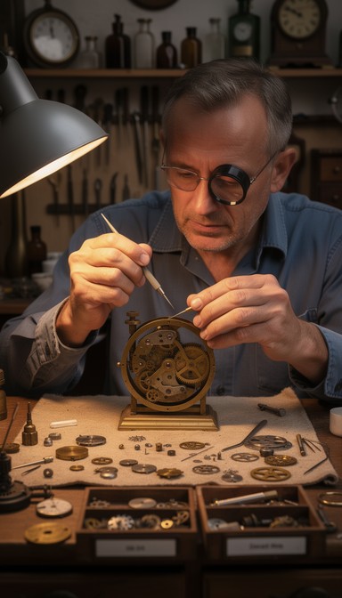 Free Vintage watchmaker's bench Image - Vintage, Workshop, Clock ...