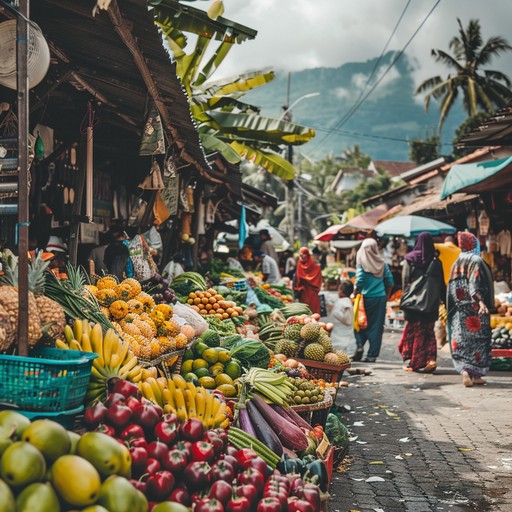 Market Setting Images Free Bustling Market Scene Image - Market, Fruits, Shoppers | Download ...