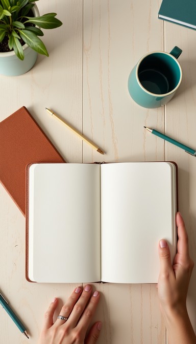 Peaceful Writing Free Peaceful Writing Moment Image - Workspace, Minimal, Notebook ...