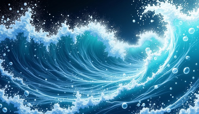 Exaggerated Wave Animation Reference Free Dynamic Aqua Surge Image | Download at StockCake