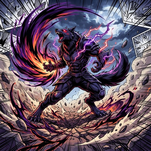 Free Shadow Wolf Unleashed Image - Wolf, Warrior, Anime | Download at ...