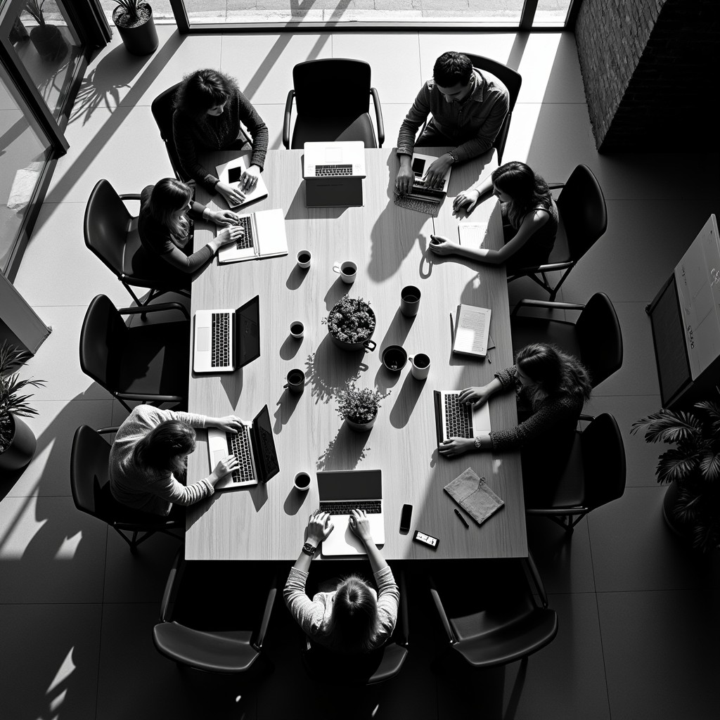 Free Collaborative workspace overhead Photo - Collaboration, Meeting ...