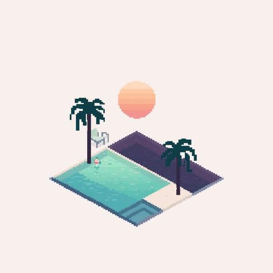Download Sunset Pixel Getaway 3D Images for Free | StockCake