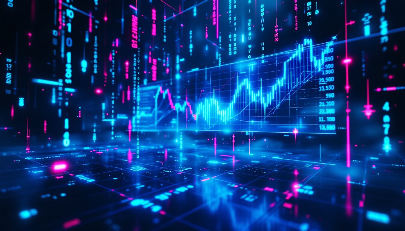 Free Neon Financial Matrix Image - Cyberpunk, Fintech, Holographic ...