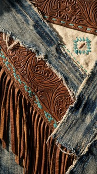 Free Western Textile Layers Image - Western, Southwestern, Leather ...