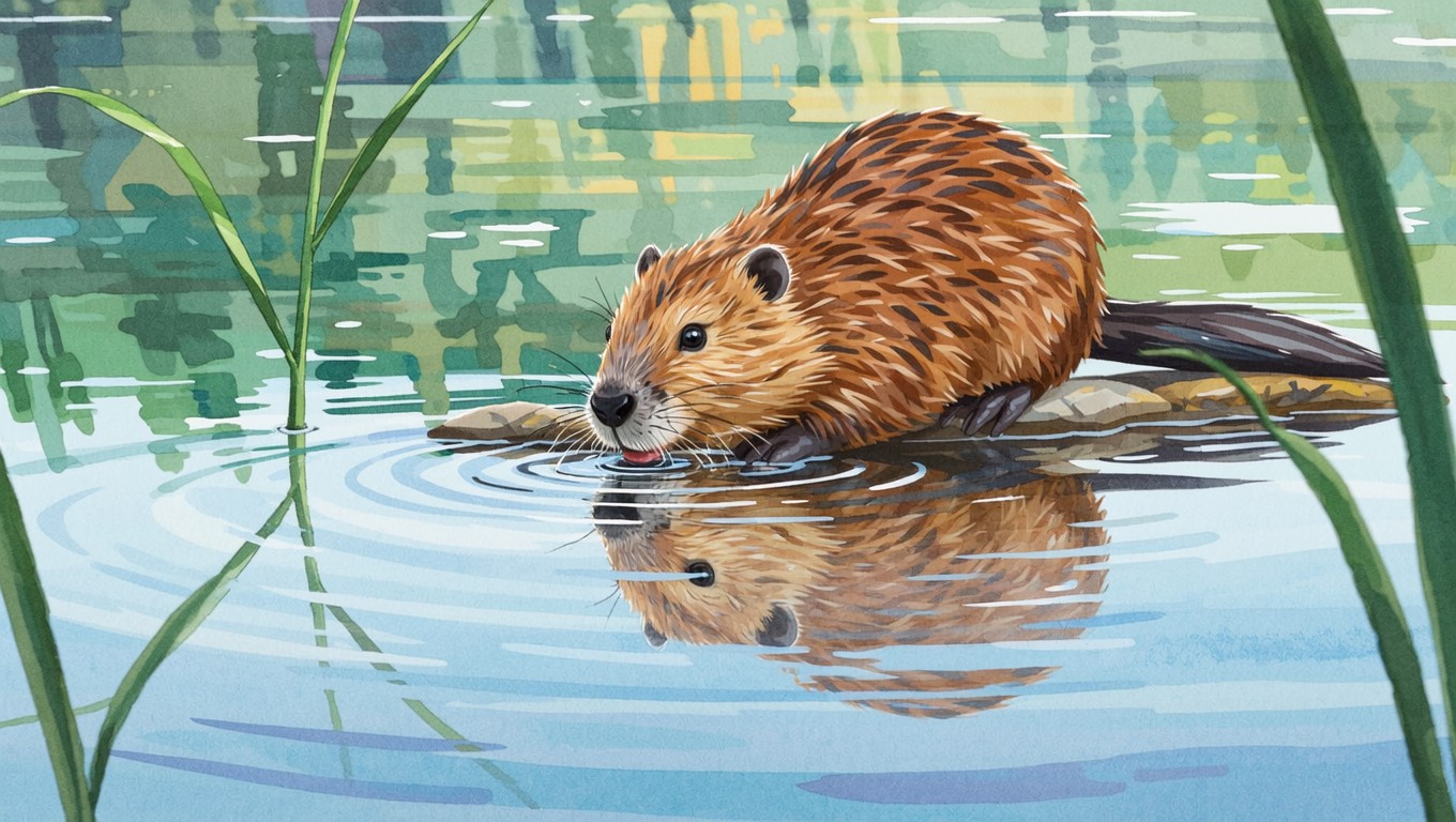 Free Beaver Drinks Peacefully Photo - Beaver, Wildlife, Animal ...